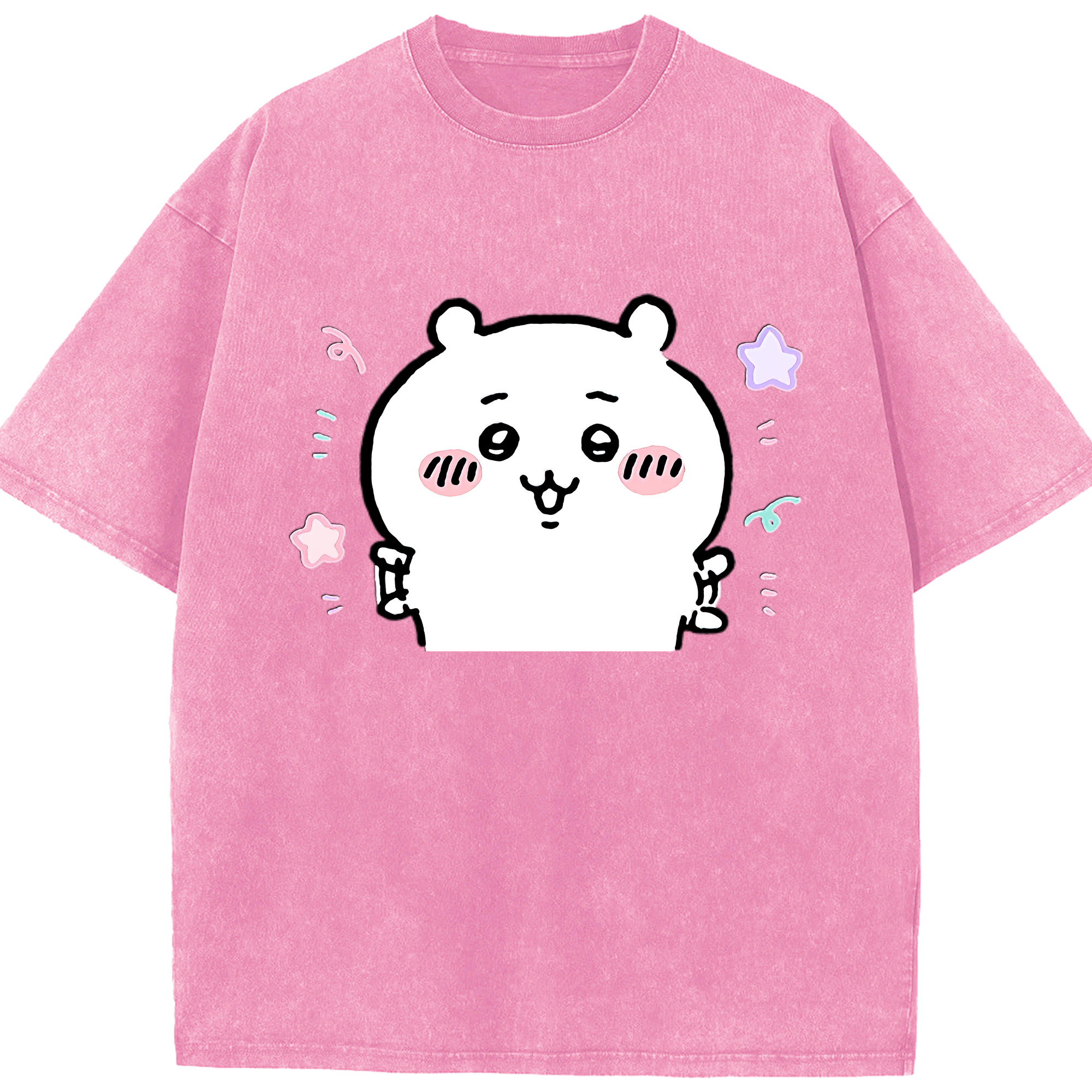 （画像用） ちいかわ ちいかわ Chii-kawa chiikawa 綿100% ヴィンテージ風 半袖Tシャツ（フロントプリント）